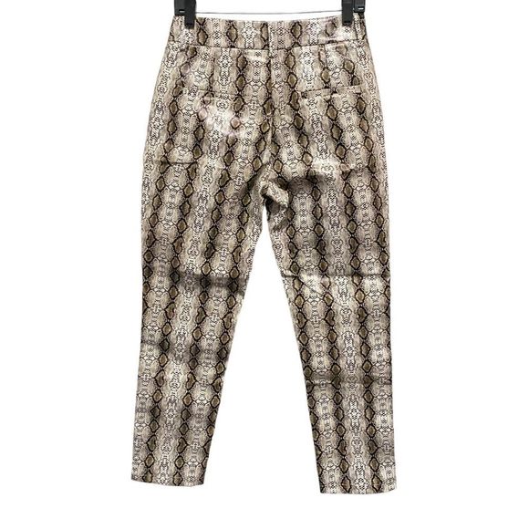 Ivivi Women's Small Snake Skin Skinny Glossy Trousers High Rise Pants - Picture 5 of 5